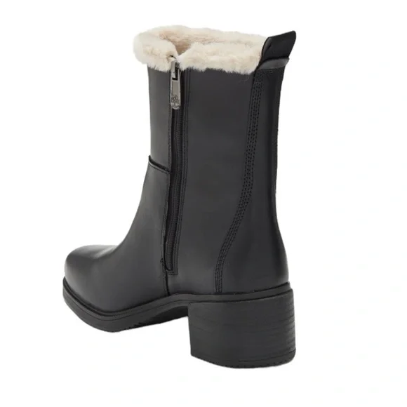 NIB Timberland Boots Dalston Vibe Faux Fur Lined Bootie Black Size 8 Brand New - Picture 6 of 16